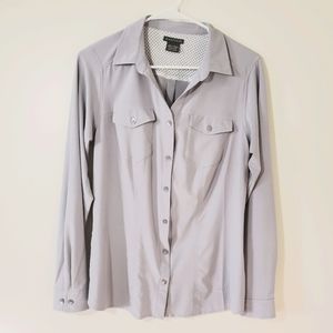 Exofficio dove grey hiking shirt size M